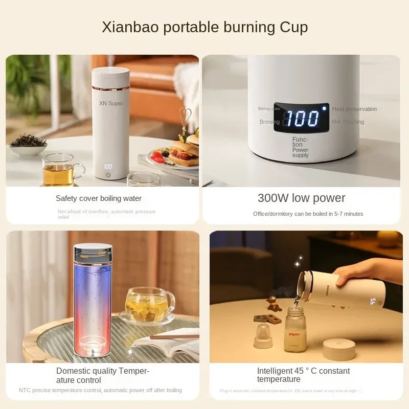 220V Portable Electric Hot Water Bottle - Mini Travel Kettle