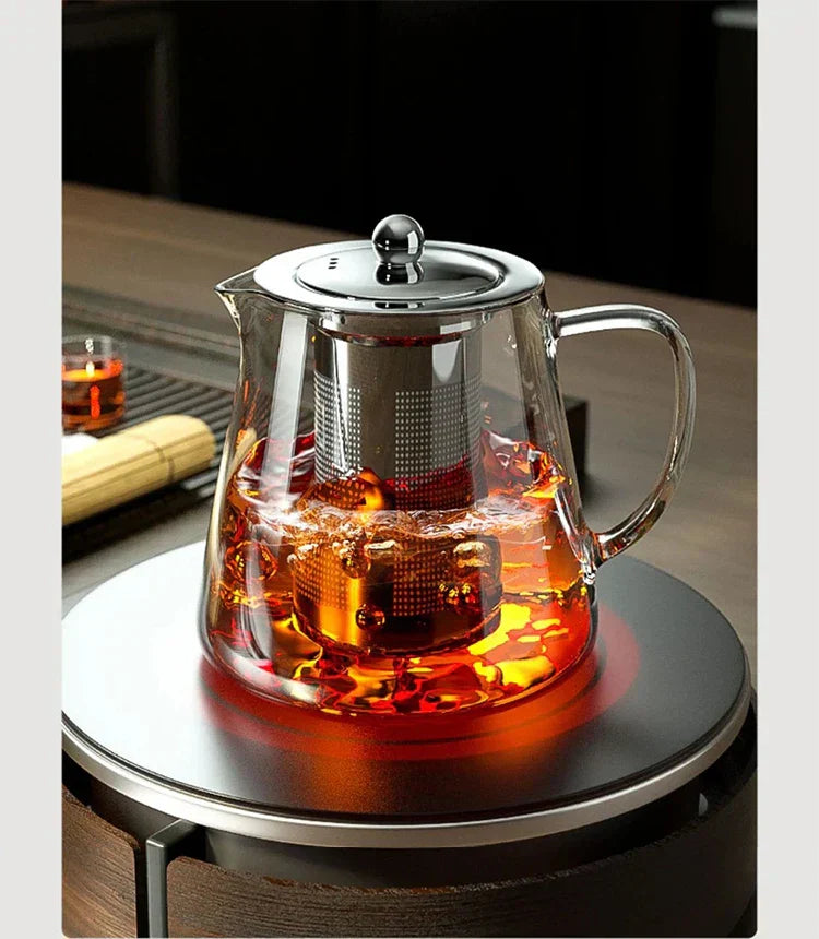 Heat-Resistant Glass Teapot with Infuser – Kung Fu Tea Kettle Set