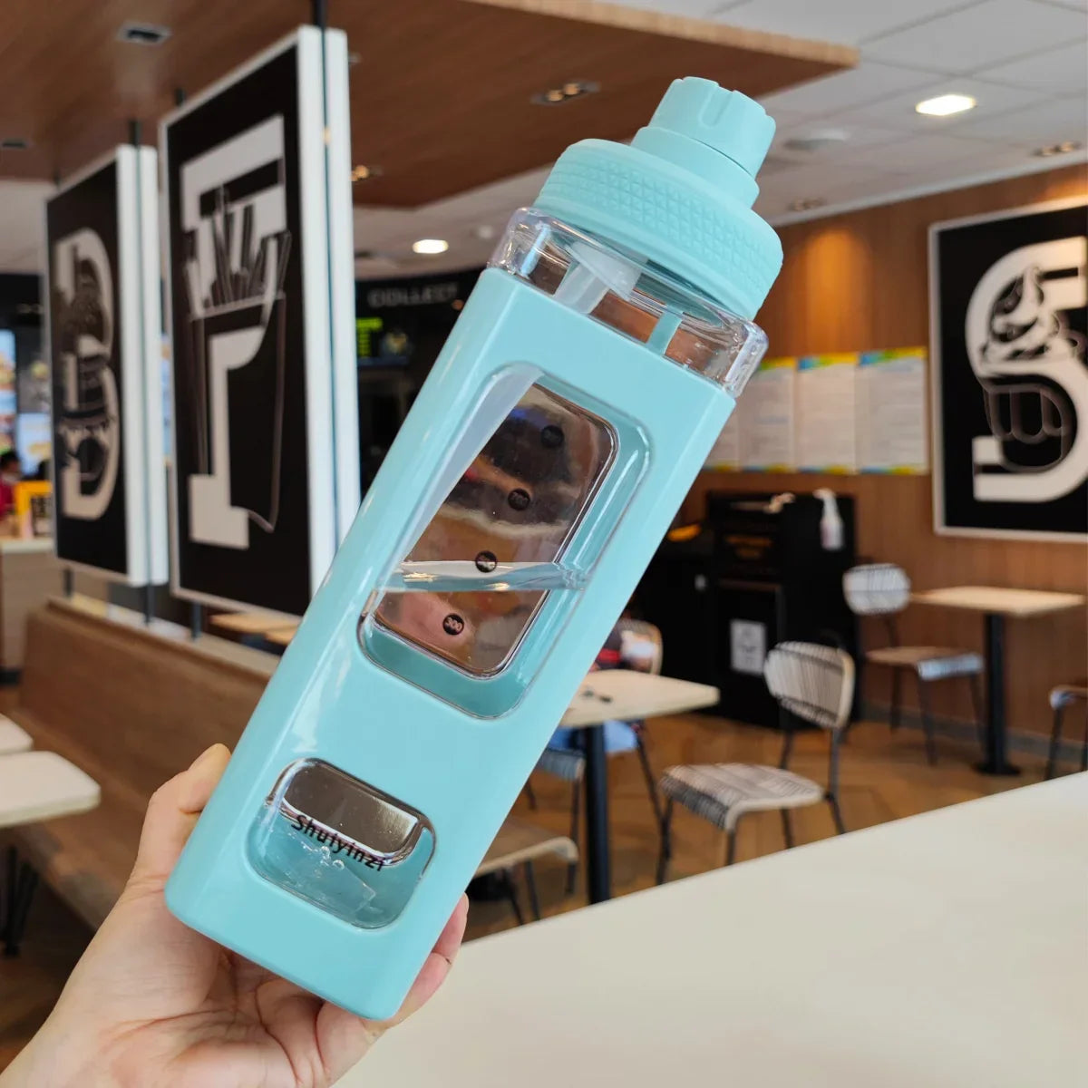 700/900ml Sports Water Bottle – Portable Straw Cup for Outdoors