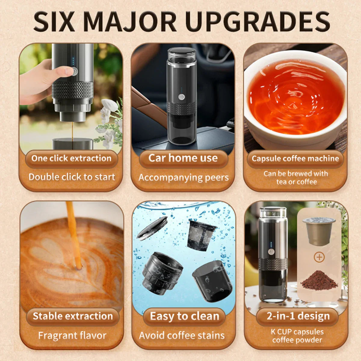 Portable K-Cup Coffee Machine - Compact & Travel Friendly Brewer