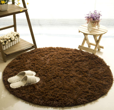 Fluffy Round Rug Carpets Modern Mat