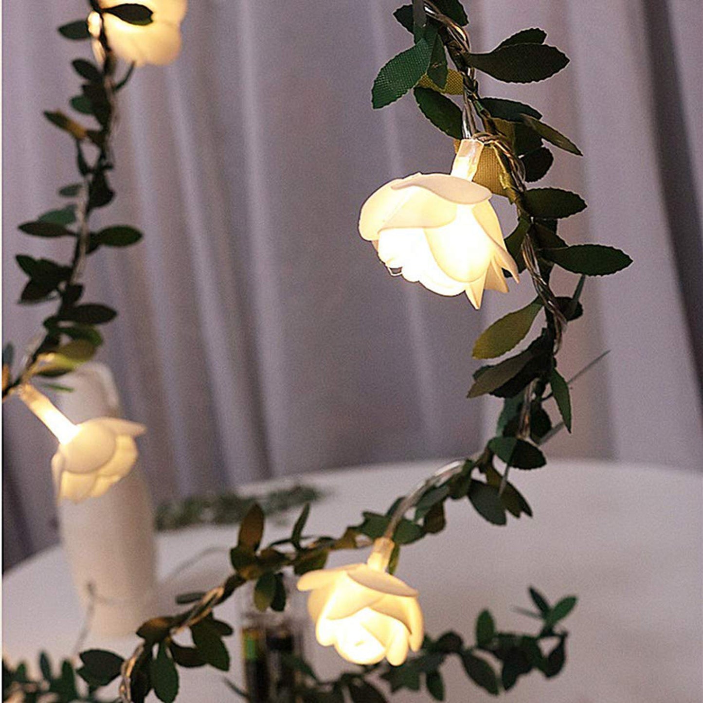 Rose Flower Vine String LED Lights Decoration