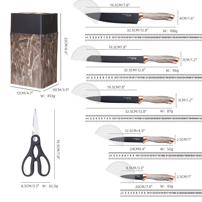 Stainless Steel Knife Set Kitchen Slicing