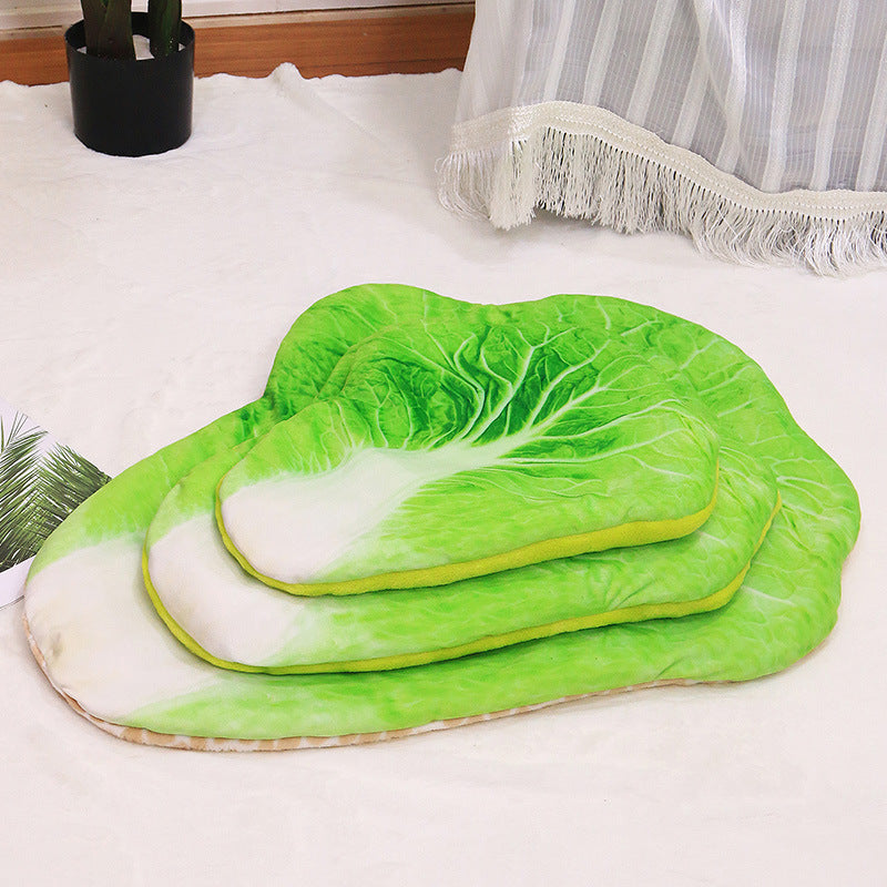 Cat bed - Simulation 3D Pizza Avocado Omelette Toast Pet Warm Blanket Mat Bed Soft Thicken