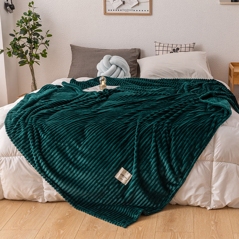 Single layer fleece blanket