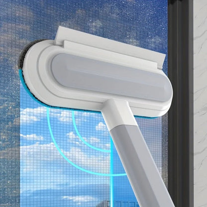 2 - in - 1 Pet Hair Remover & Window Cleaning Brush With Adjustable Handle - EMLANOOR