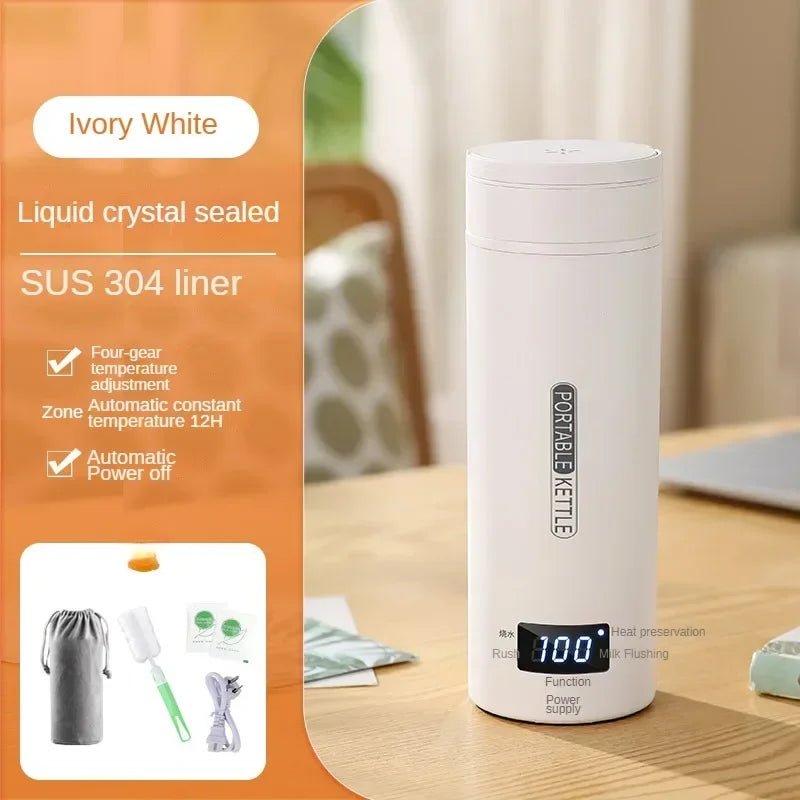 220V Portable Electric Hot Water Bottle - Mini Travel Kettle - EMLANOOR