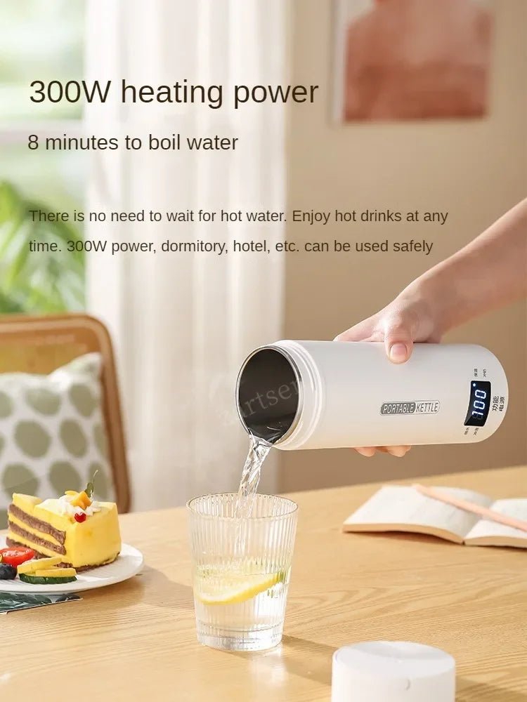 220V Portable Electric Hot Water Bottle - Mini Travel Kettle - EMLANOOR