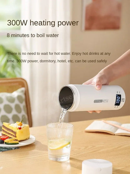 220V Portable Electric Hot Water Bottle - Mini Travel Kettle - EMLANOOR