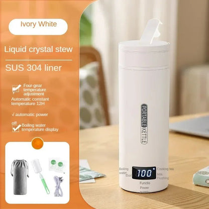 220V Portable Electric Hot Water Bottle - Mini Travel Kettle - EMLANOOR