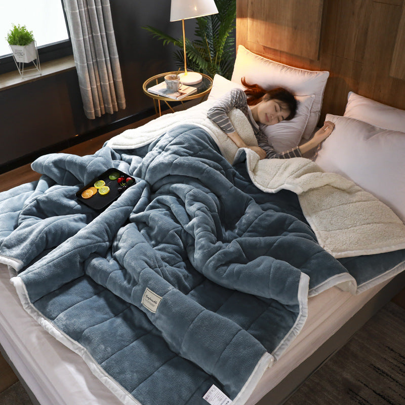 Super Soft Luxury Solid Blankets On Twin Bedding