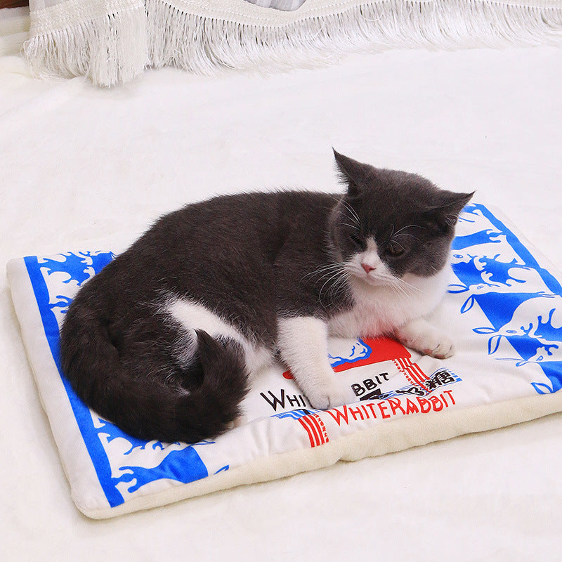 Cat bed - Simulation 3D Pizza Avocado Omelette Toast Pet Warm Blanket Mat Bed Soft Thicken