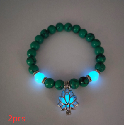 Energy Luminous Lotus Natural Stone Bracelet