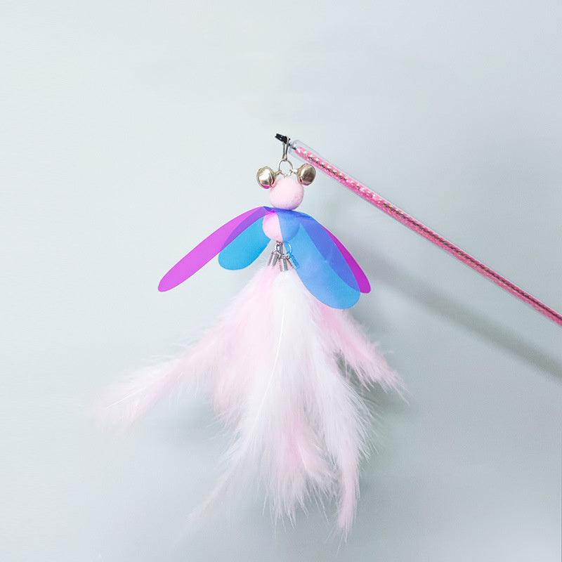 Fairy Feather Retractable Large Fluffy Feather Funny Cat Toy