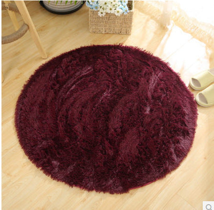 Fluffy Round Rug Carpets Modern Mat