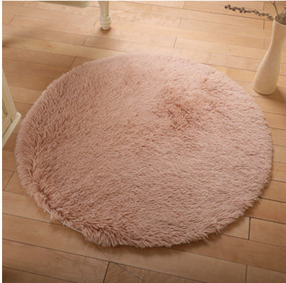 Fluffy Round Rug Carpets Modern Mat