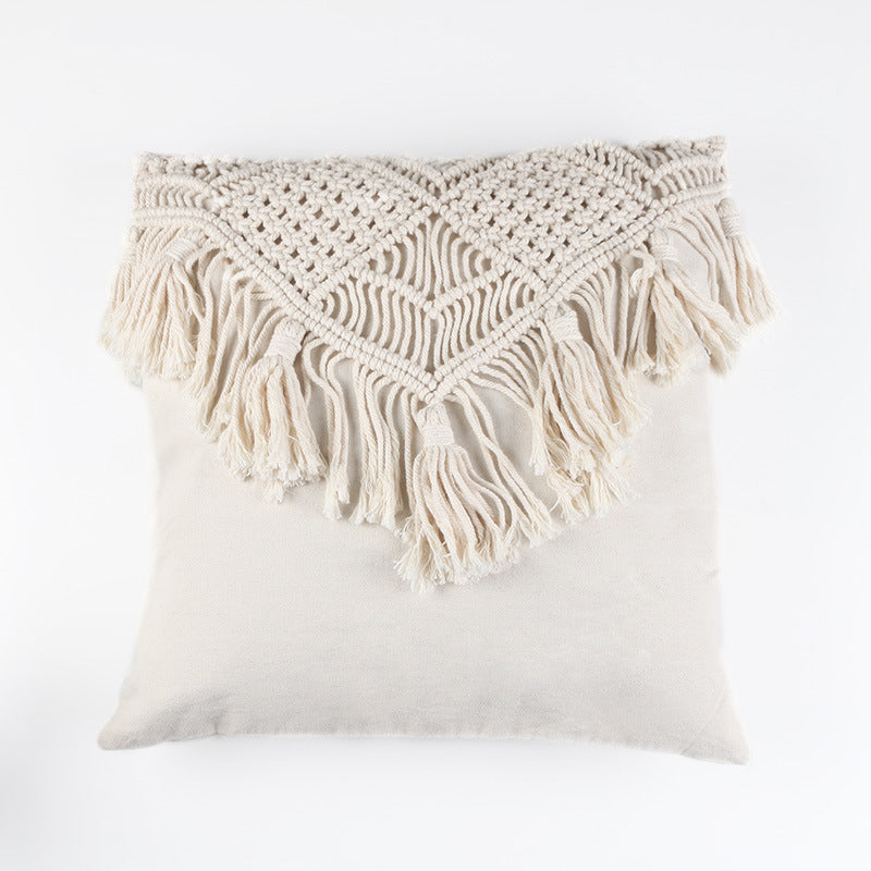 Bohemian knitted pillowcase