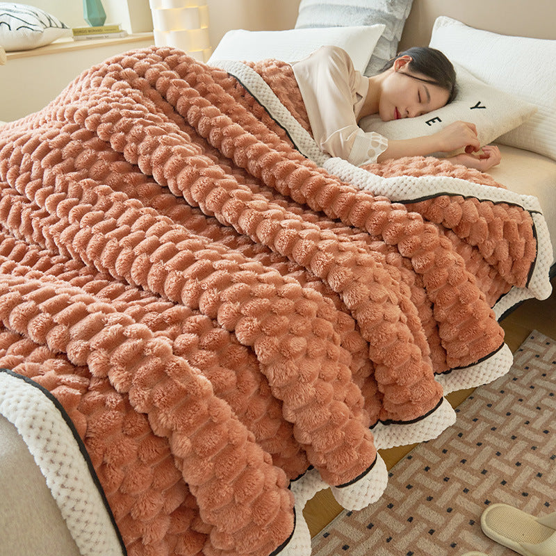 Coral Flannel Thermal Cover Blanket