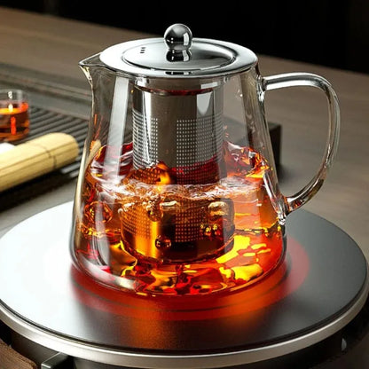 Heat-Resistant Glass Teapot with Infuser – Kung Fu Tea Kettle Set
