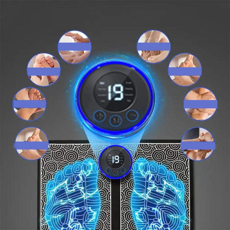 Foldable Electric Foot Massager Pad – Portable Rechargeable Relief