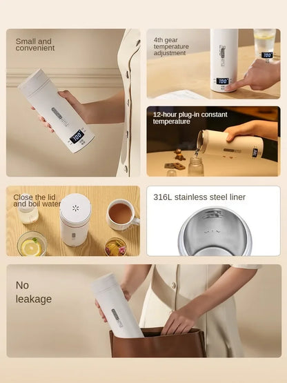 220V Portable Electric Hot Water Bottle - Mini Travel Kettle