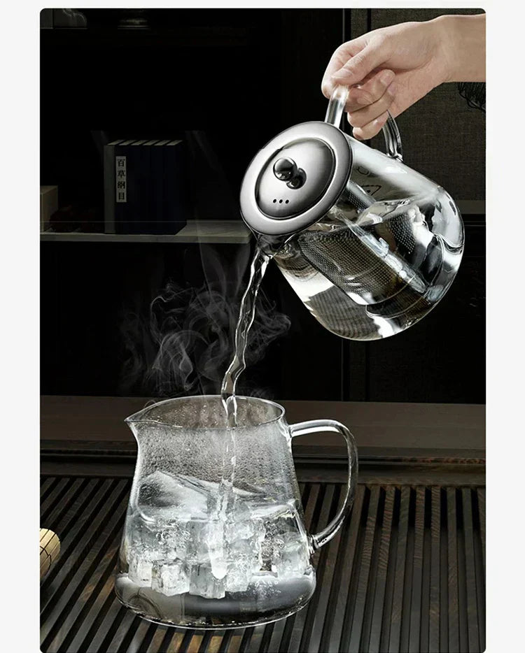 Heat-Resistant Glass Teapot with Infuser – Kung Fu Tea Kettle Set