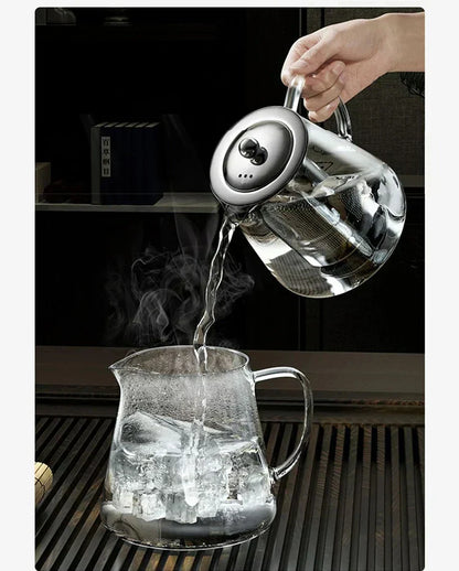 Heat-Resistant Glass Teapot with Infuser – Kung Fu Tea Kettle Set