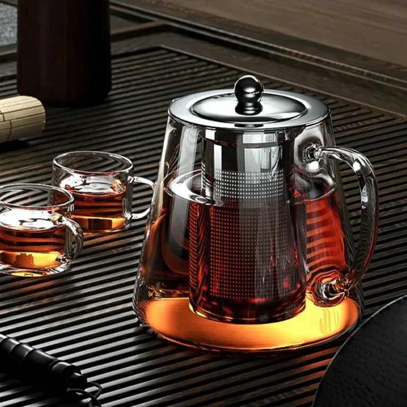 Heat-Resistant Glass Teapot with Infuser – Kung Fu Tea Kettle Set
