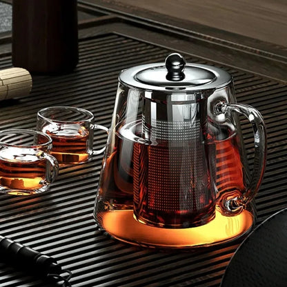Heat-Resistant Glass Teapot with Infuser – Kung Fu Tea Kettle Set