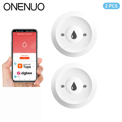 Tuya ZigBee Smart Water Leak Detector – App-Controlled Flood Alarm