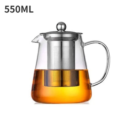 Heat-Resistant Glass Teapot with Infuser – Kung Fu Tea Kettle Set