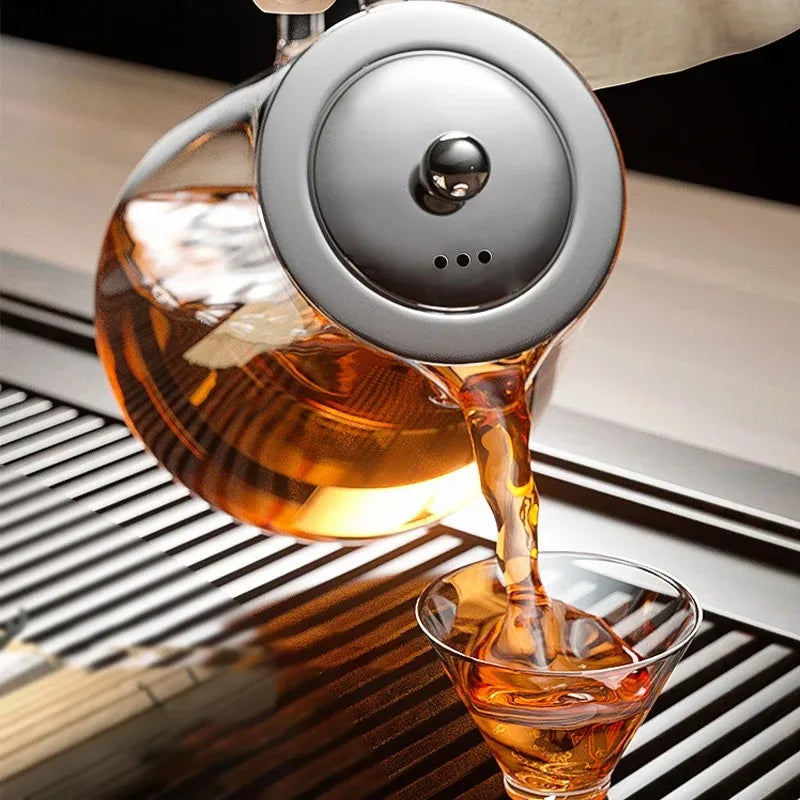 Heat-Resistant Glass Teapot with Infuser – Kung Fu Tea Kettle Set