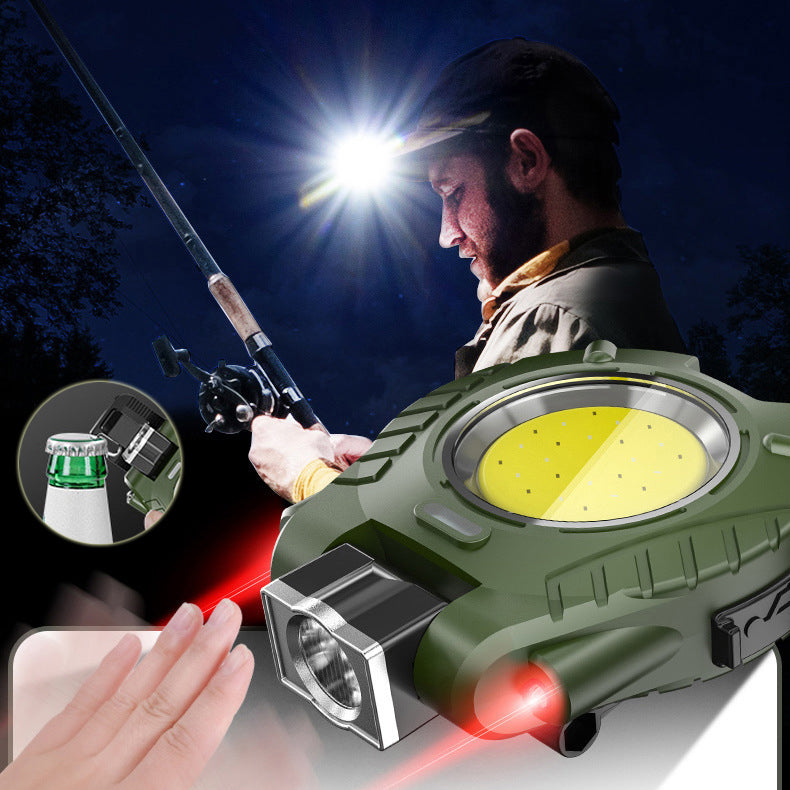 Multi-function Clip Cap Working LED Light Keychain