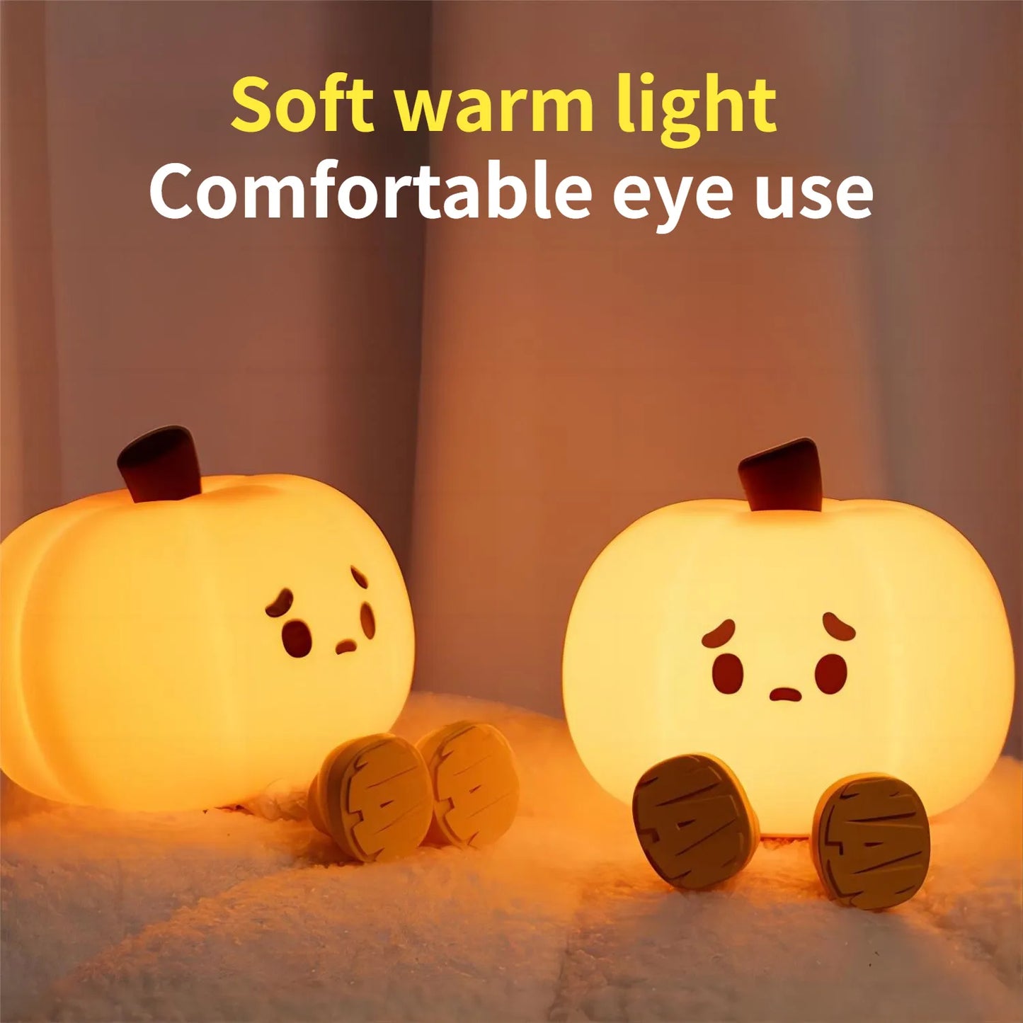 Halloween Pumpkin Night Light Silicone Lamp