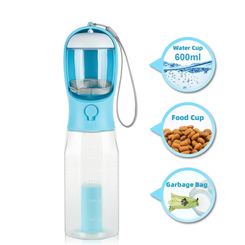 Portable Dog 3 In 1 Multifunctional Dog Water Bottle