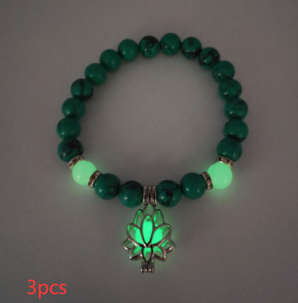 Energy Luminous Lotus Natural Stone Bracelet