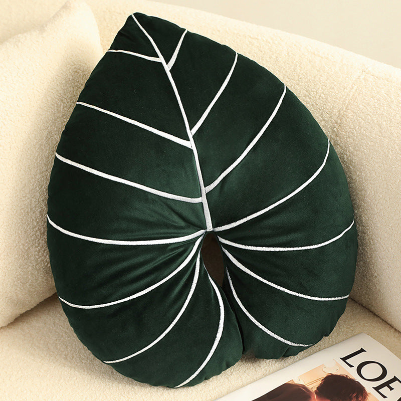 "Plant leaf" pillow - Green Plant Pillow Home Philodendron