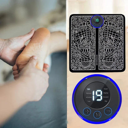 Foldable Electric Foot Massager Pad – Portable Rechargeable Relief - EMLANOOR