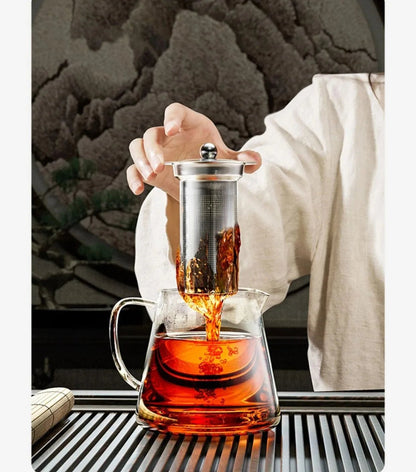 Heat - Resistant Glass Teapot with Infuser – Kung Fu Tea Kettle Set - EMLANOOR