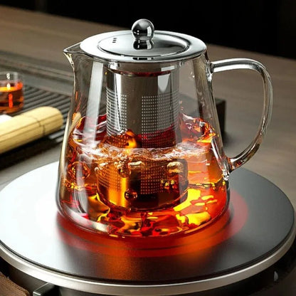 Heat - Resistant Glass Teapot with Infuser – Kung Fu Tea Kettle Set - EMLANOOR
