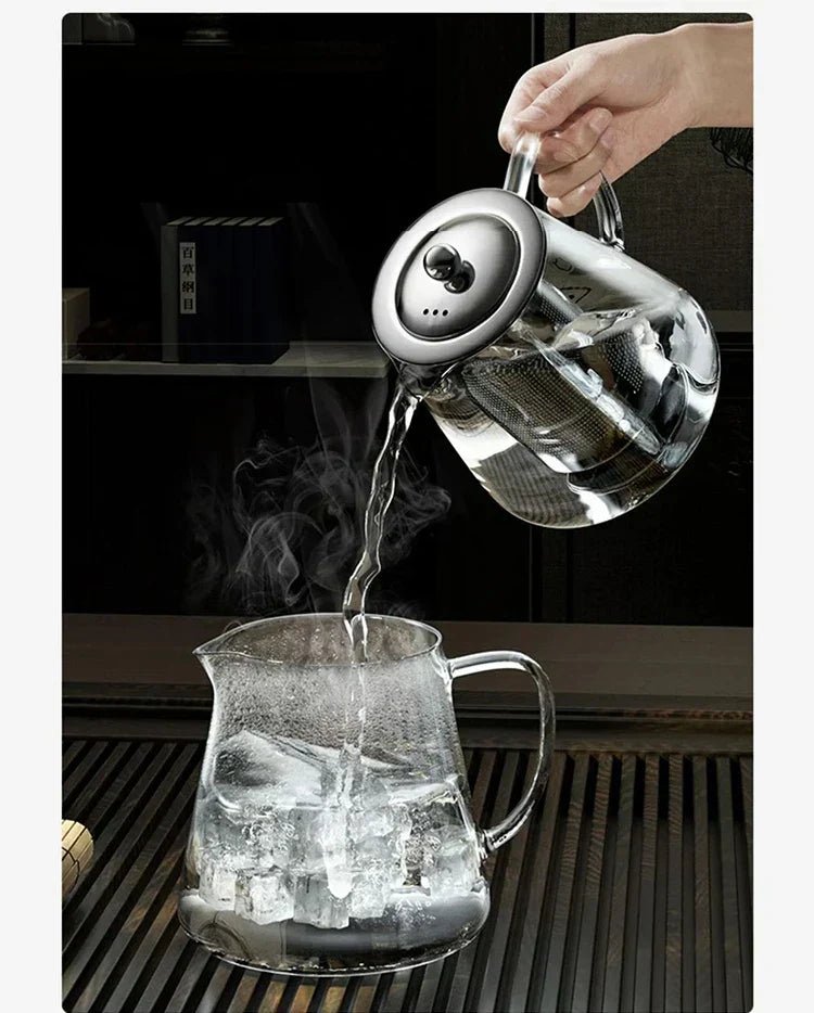 Heat - Resistant Glass Teapot with Infuser – Kung Fu Tea Kettle Set - EMLANOOR