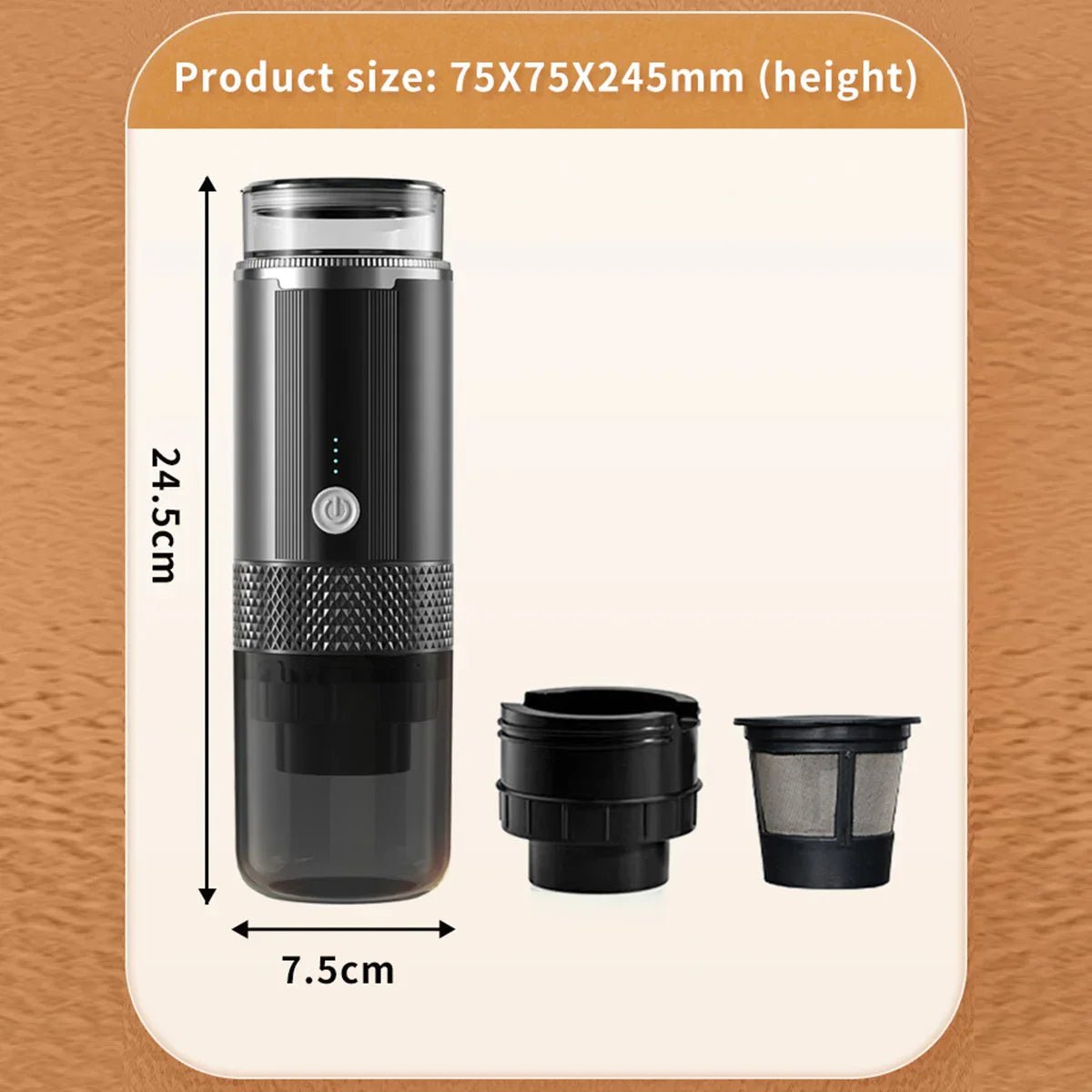 Portable K - Cup Coffee Machine - Compact & Travel Friendly Brewer - EMLANOOR