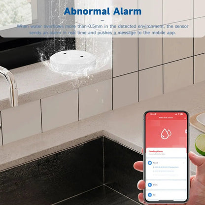 Tuya ZigBee Smart Water Leak Detector – App - Controlled Flood Alarm - EMLANOOR
