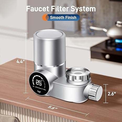 Water - power UV Purifier Faucet | Best Water Filter for Hard Water - EMLANOOR