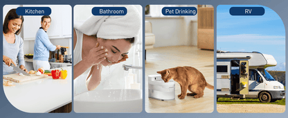 Water - power UV Purifier Faucet | Best Water Filter for Hard Water - EMLANOOR