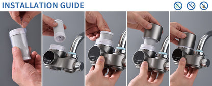 Water - power UV Purifier Faucet | Best Water Filter for Hard Water - EMLANOOR