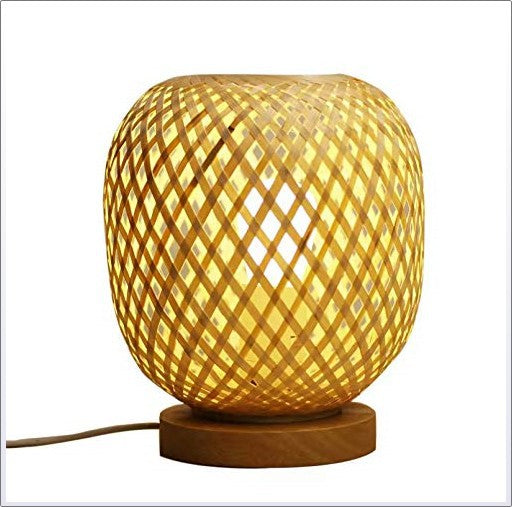 Bamboo Strip Weaving Table Lamp