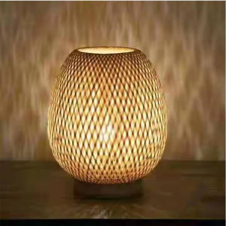 Bamboo Strip Weaving Table Lamp