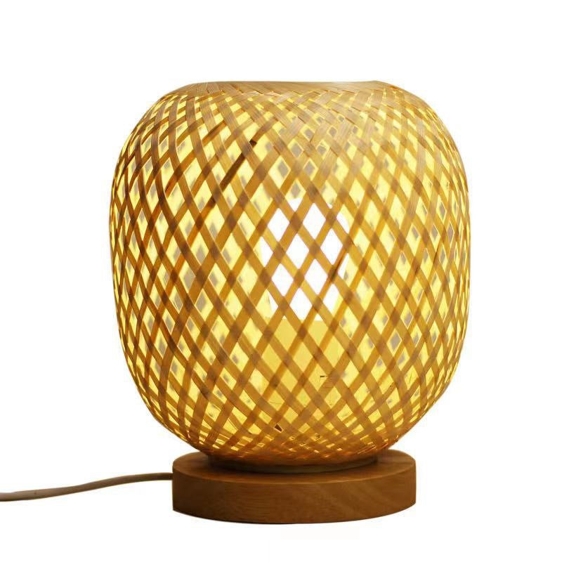 Bamboo Strip Weaving Table Lamp