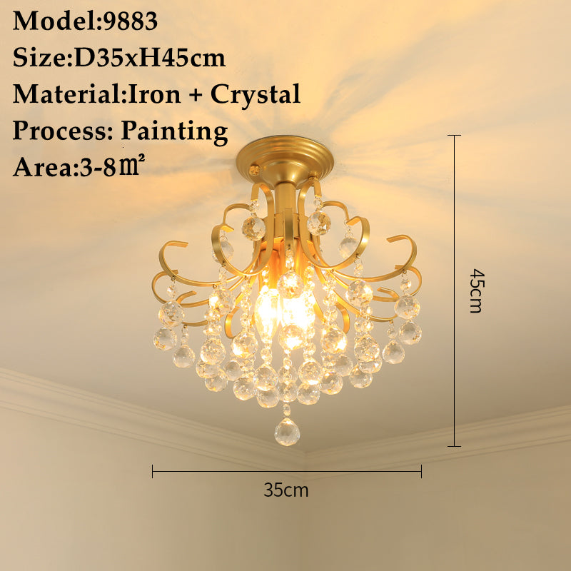 American Small Chandelier Crystal